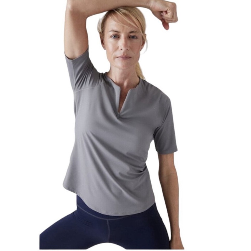 Athleta Pacifica Rash Guard Tee in Blue-Gray